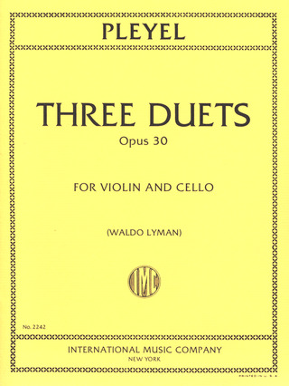 Ignaz Josef Pleyel: Three Duets Opus 30