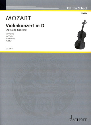 Wolfgang Amadeus Mozart: Konzert D-Dur KV Anh. 294a (1766)