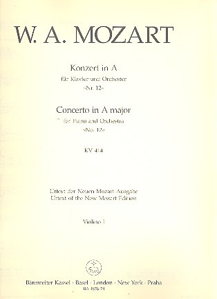 Wolfgang Amadeus Mozart - Concerto No. 12 in A major K. 414