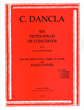 Charles Dancla - Petit solo de concerto Op.141 n°2 en la min.