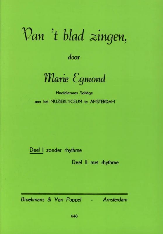 Marie Egmond - Van 't Blad Zingen 1