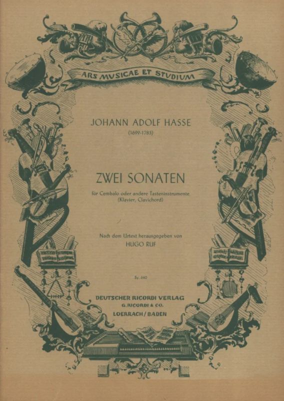 Johann Adolph Hasse - Zwei Sonaten für Cembalo oder andere Tasteninstrumente