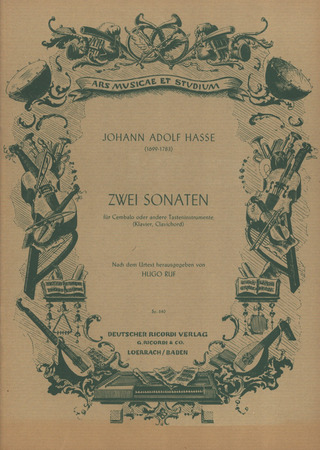 Johann Adolf Hasse - 2 Sonaten für Cembalo