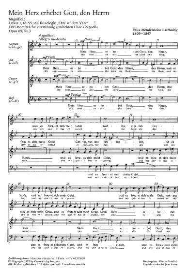 Felix Mendelssohn Bartholdy - Mein Herz erhebet Gott. Deutsches Magnificat MWV B 59