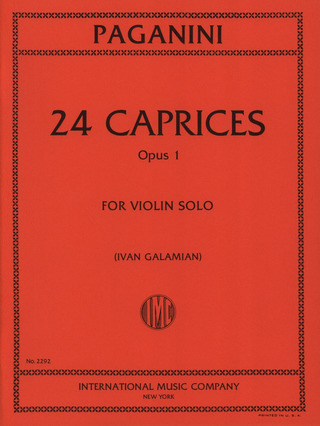 Niccolò Paganini - 24 Caprices op. 1
