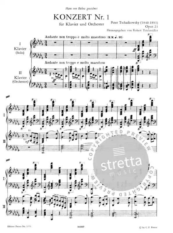 Piotr Ilitch Tchaïkovski - Konzert für Klavier und Orchester Nr. 1 b-moll op. 23