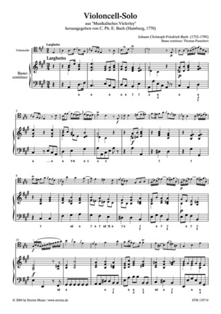 Johann Christoph Friedrich Bach: Violoncell-Solo