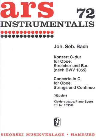Johann Sebastian Bach - Konzert für Oboe, Streicher und B.c. C-Dur nach BWV 1055