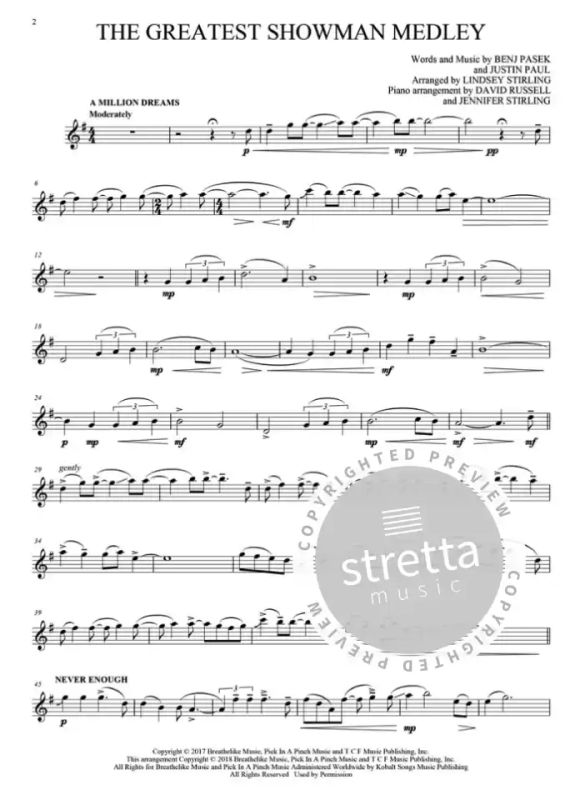 Benj Paseky otros. - Arr. Lindsey Stirling: The Greatest Showman - Medley For Violin & Piano (2)