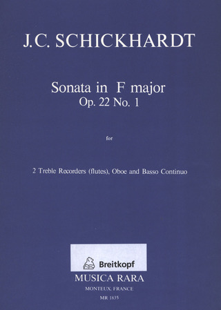 Johann Christian Schickhardt: Sonate in F-Dur op. 22/1
