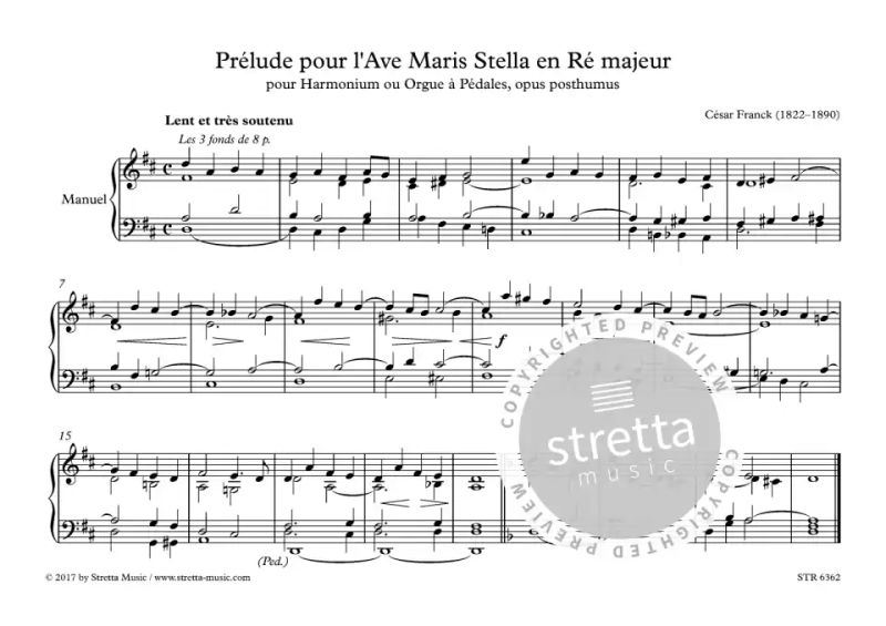 César Franck - Prélude pour l'Ave Maris Stella en Ré majeur