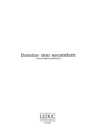 César Franck - Domine Non Secundum-Offertoire