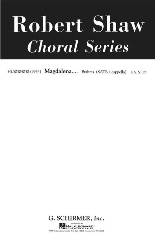 Johannes Brahms - Magdalena No6 Op22 A Capella