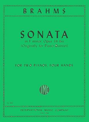 Johannes Brahms - Sonata Op. 34B (Dal Quintetto Op. 34)