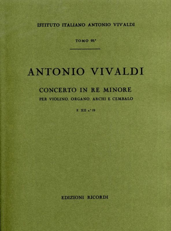Antonio Vivaldi - Concerto re minore F.XII:19 per violino, organo, archi e cembalo