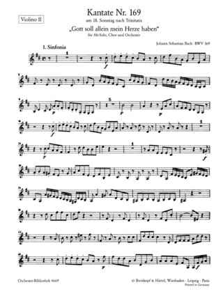 Johann Sebastian Bach - Kantate Nr. 169 BWV 169 "Gott soll allein mein Herze haben"