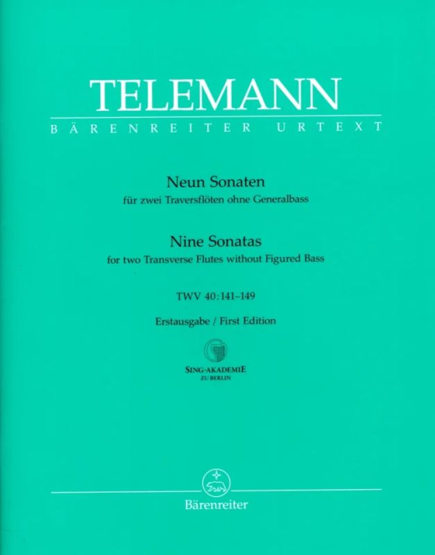 Georg Philipp Telemann - Neun Sonaten TWV 40:141-149