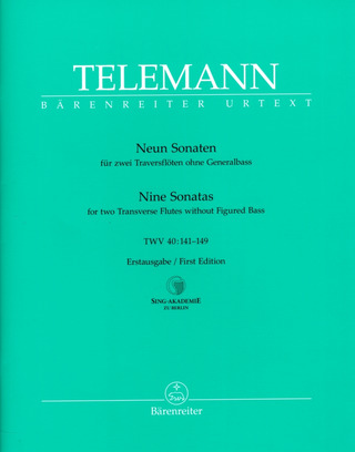 Georg Philipp Telemann - Nine Sonatas TWV 40:141-149