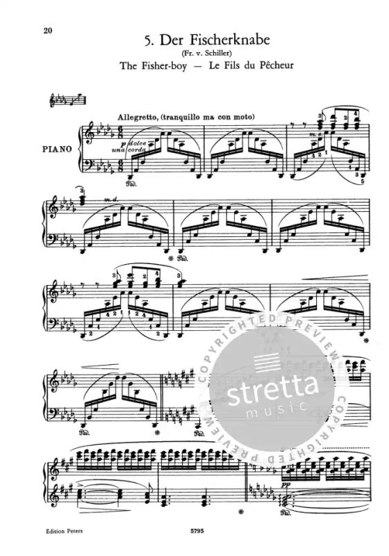 Franz Liszt - 20 Ausgewählte Lieder – hohe Stimme (2)