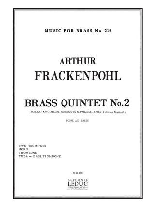 Arthur Frackenpohl - Arthur R. Frackenpohl: Quintet No.2