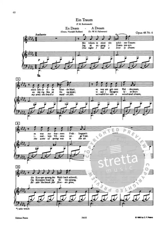 Edvard Grieg - Centenary Song Album – Medium Voice