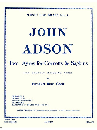 John Adson - 2 Ayres For Cornetts/Sagbuts