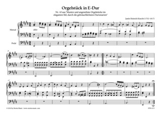 Justin Heinrich Knecht - Orgelstück in E-Dur