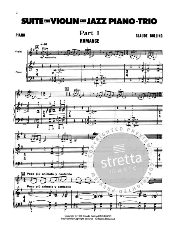 Suite For Violin And Jazz Piano comprar en Stretta partituras online