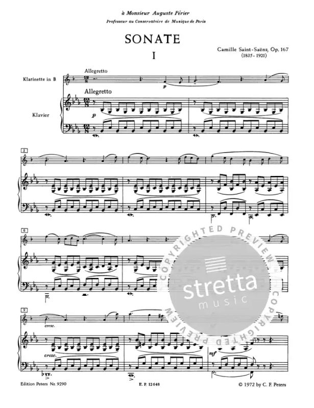 Camille Saint-Saëns - Clarinet Sonata in E-flat op.167