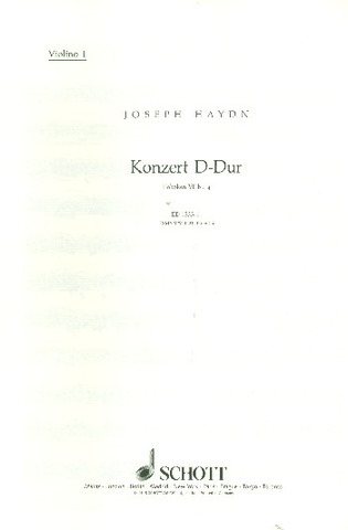Joseph Haydn: Concerto D Major Hob. VIIb:4