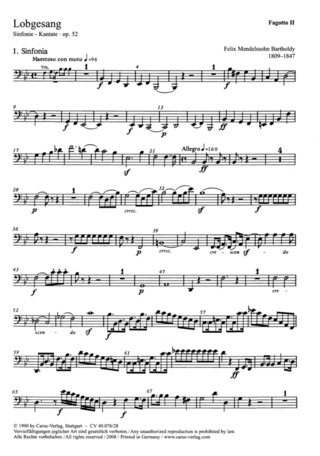 Felix Mendelssohn Bartholdy - Lobgesang B-Dur Op 52 (Sinfonie 2)