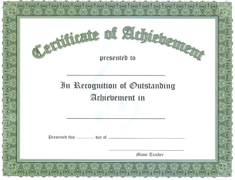 Certificate of achievementv