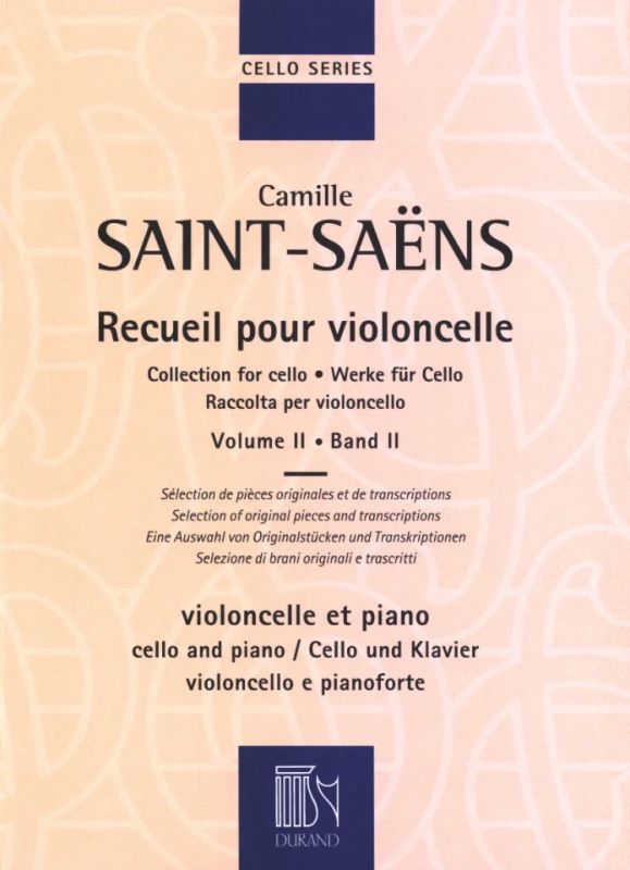 Camille Saint-Saëns - Recueil pour Violoncelle Volume 2