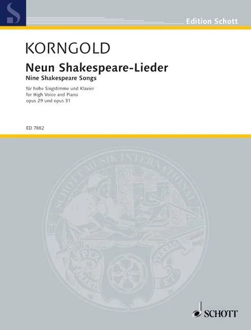 Erich Wolfgang Korngold - Nine Shakespeare Songs