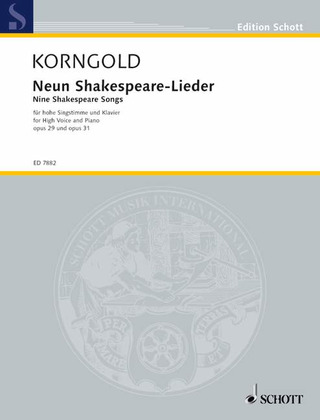 Erich Wolfgang Korngold - Neun Shakespeare-Lieder