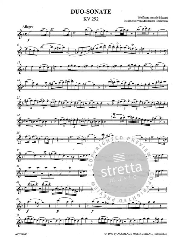 Wolfgang Amadeus Mozart - Duo-Sonate KV 292 (4)