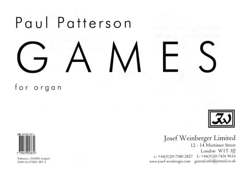 Paul Patterson - Games D-Dur op. 37