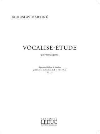 Bohuslav Martinů - Vocalise Etude N0112