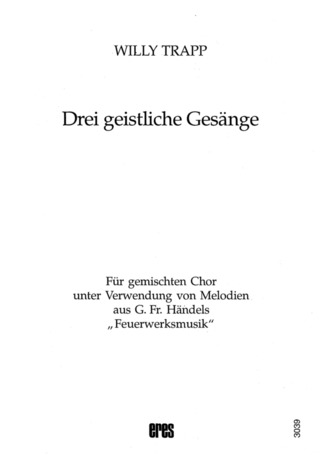 Georg Friedrich Händel - Drei geistliche Gesänge