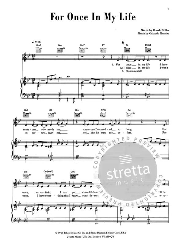 prefer alien Outstanding Ally Mcbeal - For Once In My Life from Shepard Vonda | buy now in the  Stretta sheet music shop