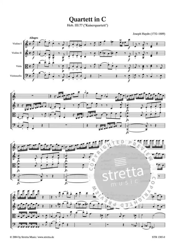 Joseph Haydn - Streichquartett C-Dur
