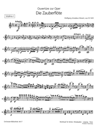 Wolfgang Amadeus Mozart - Zauberflöte KV 620. Ouvertüre