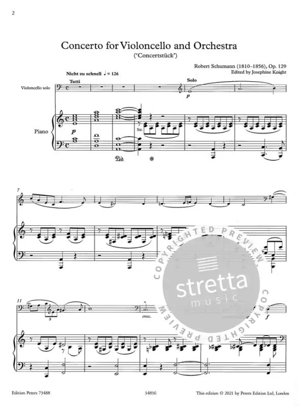 Robert Schumann - Concerto ('Concertstück') for Cello and Orchestra op. 129