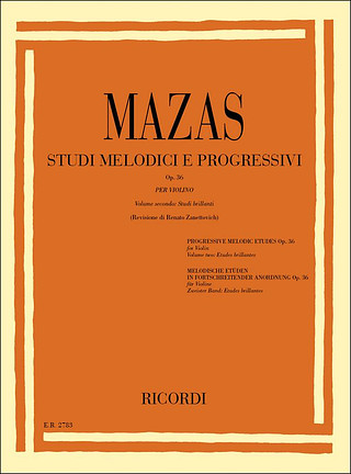 Renato Zanettovich - Studi Melodici E Progressivi Op. 36