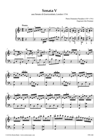 Pietro Domenico Paradies - Sonata V