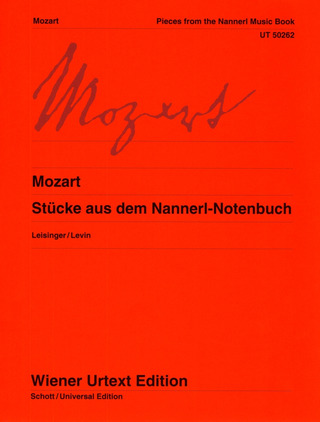 Wolfgang Amadeus Mozart - Pièces du Cahier de musique de Nannerl
