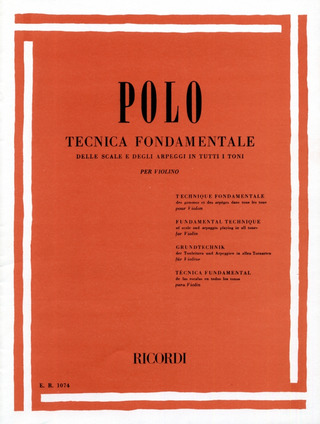 Polo, Enrico - Tecnica Fondamentale Delle Scale E Degli Arpeggi I