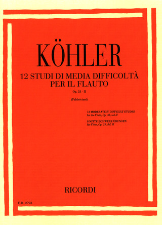 Ernesto Köhler - Studi op. 33. Vol. 2: 12 Studi Di Media Difficolta