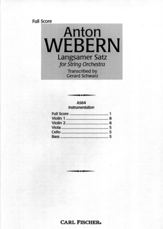 Anton Webern - Langsamer Satz Fuer Streicher