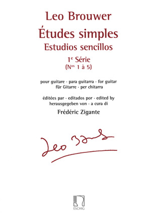 Leo Brouwer: Études simples 1